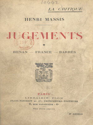 cover image of Jugements (1)